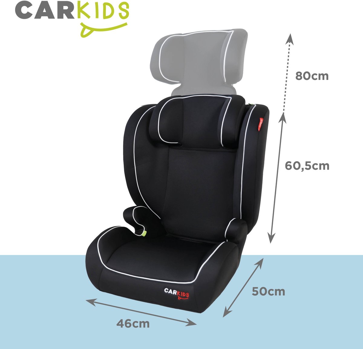 Carkids I-Size Autostoeltje Frankie 100-150cm Zwart/Wit