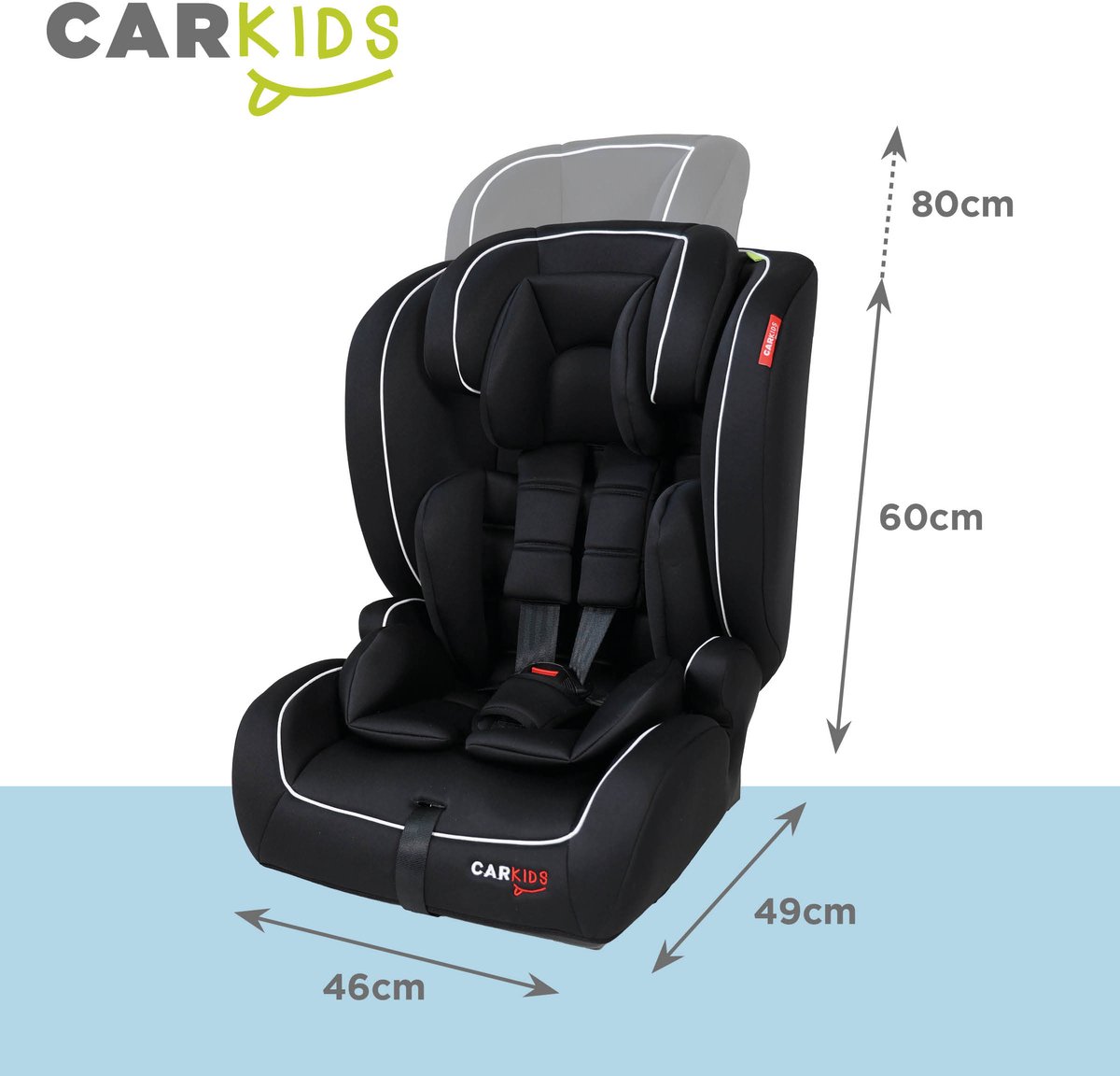 Carkids I-Size Autostoeltje Jessie Zwart/Wit ISOFIX