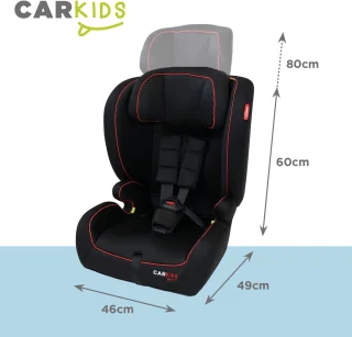 Carkids Jessie I-Size Autostoeltje 76-150cm Zwart/Rood