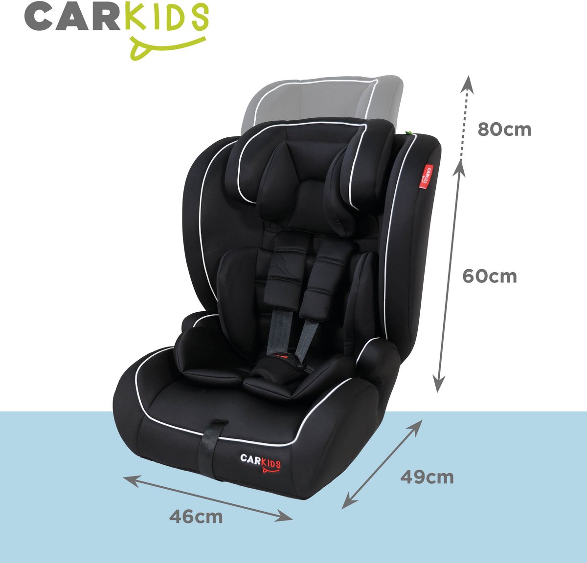 Carkids Jessie I-Size Autostoeltje 76-150cm Zwart/Wit