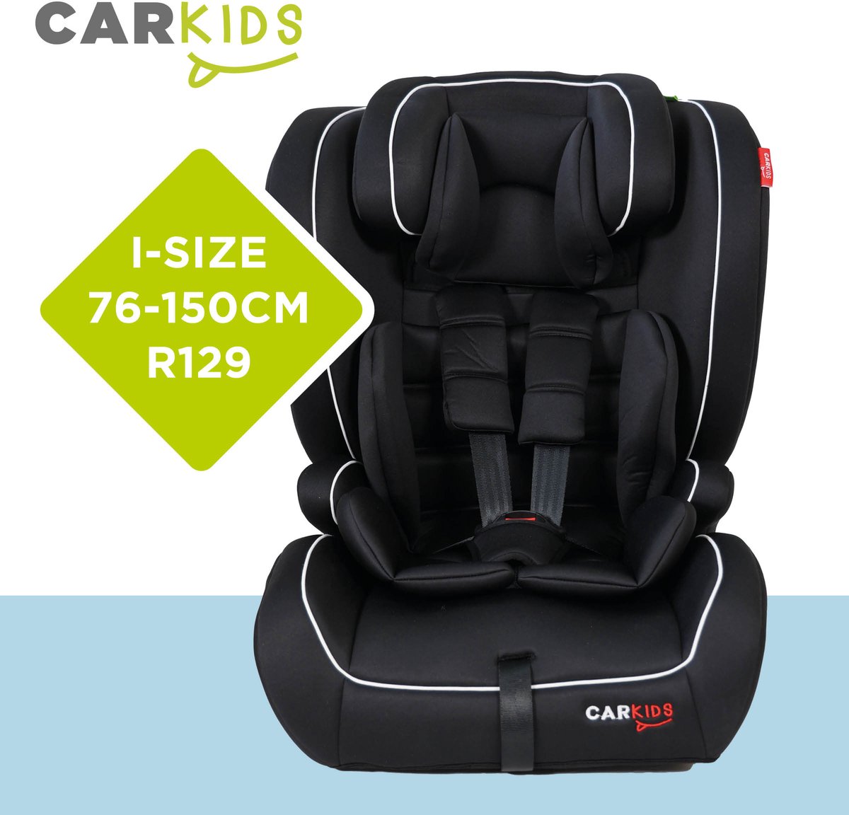 Carkids Jessie I-Size Autostoeltje 76-150cm Zwart/Wit
