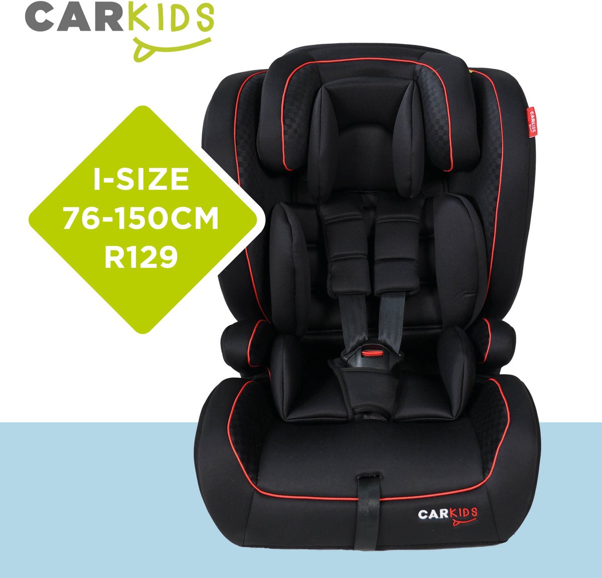 Carkids Luca I-Size Autostoel 76-150cm Zwart/Rood