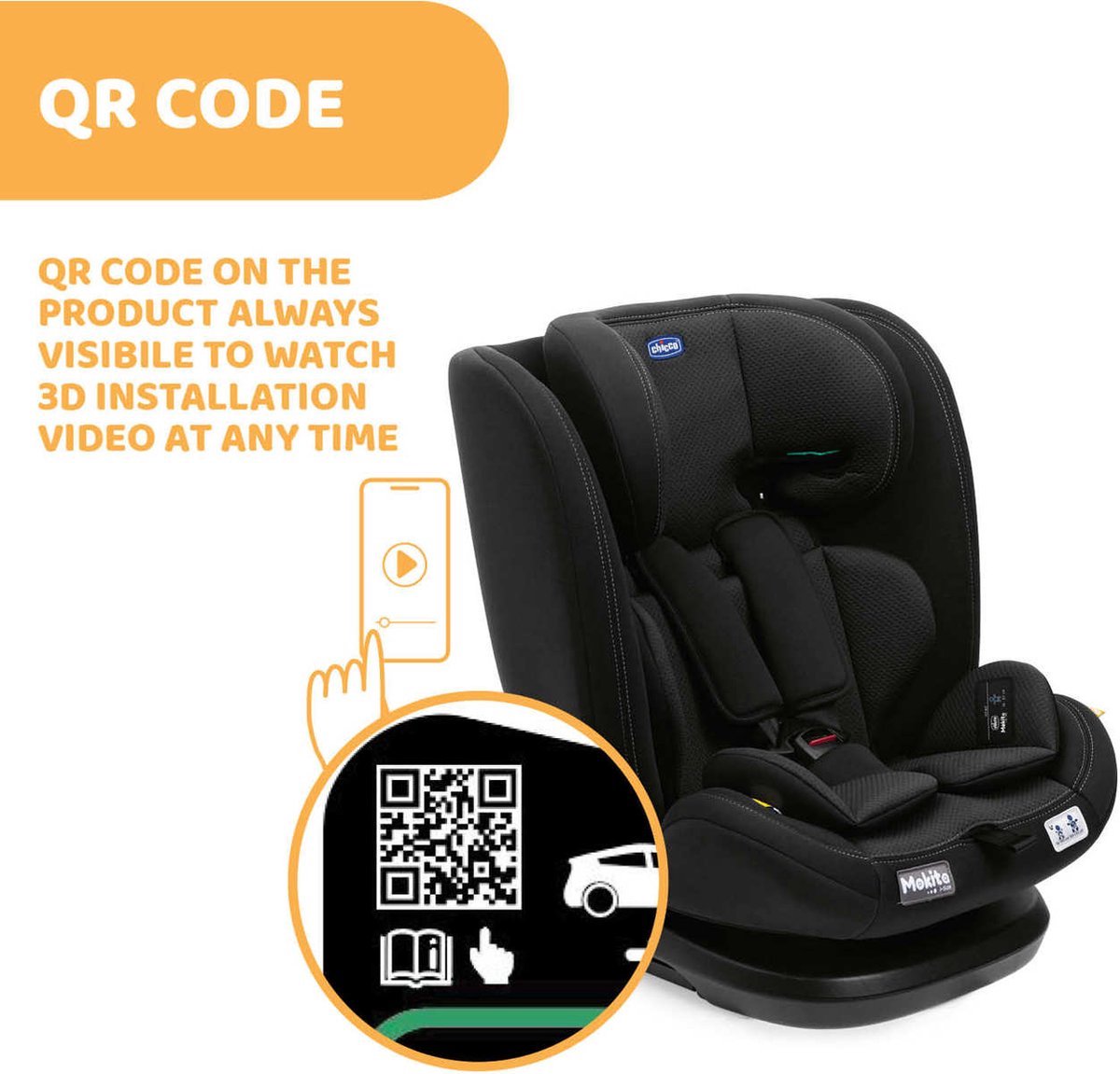 Chicco EveryOne i-Size Autostoel Black