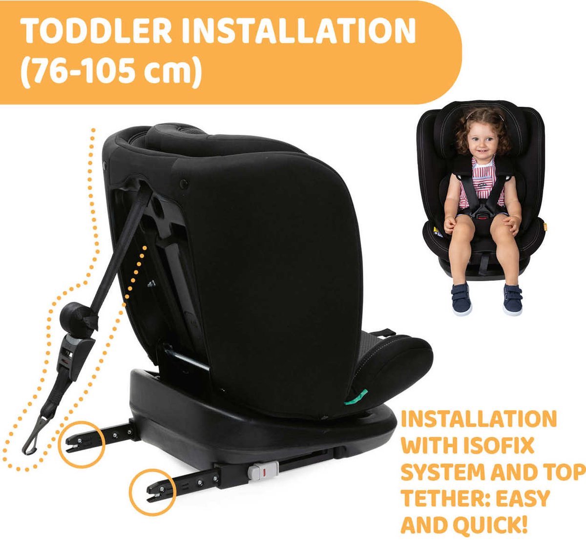 Chicco EveryOne i-Size Autostoel Black