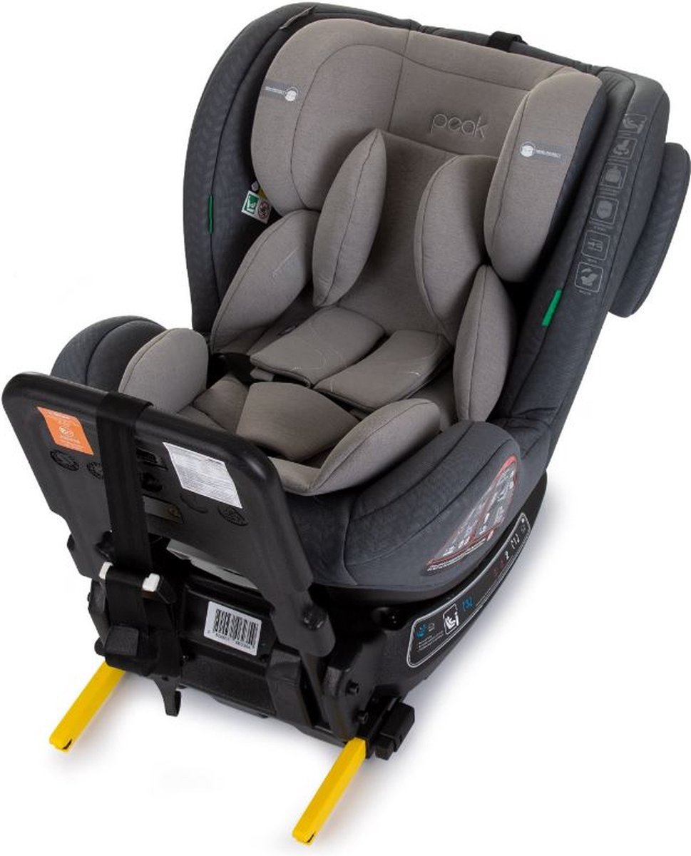 Chipolino Peak Autostoel i-Size Isofix 360° Granite Grijs