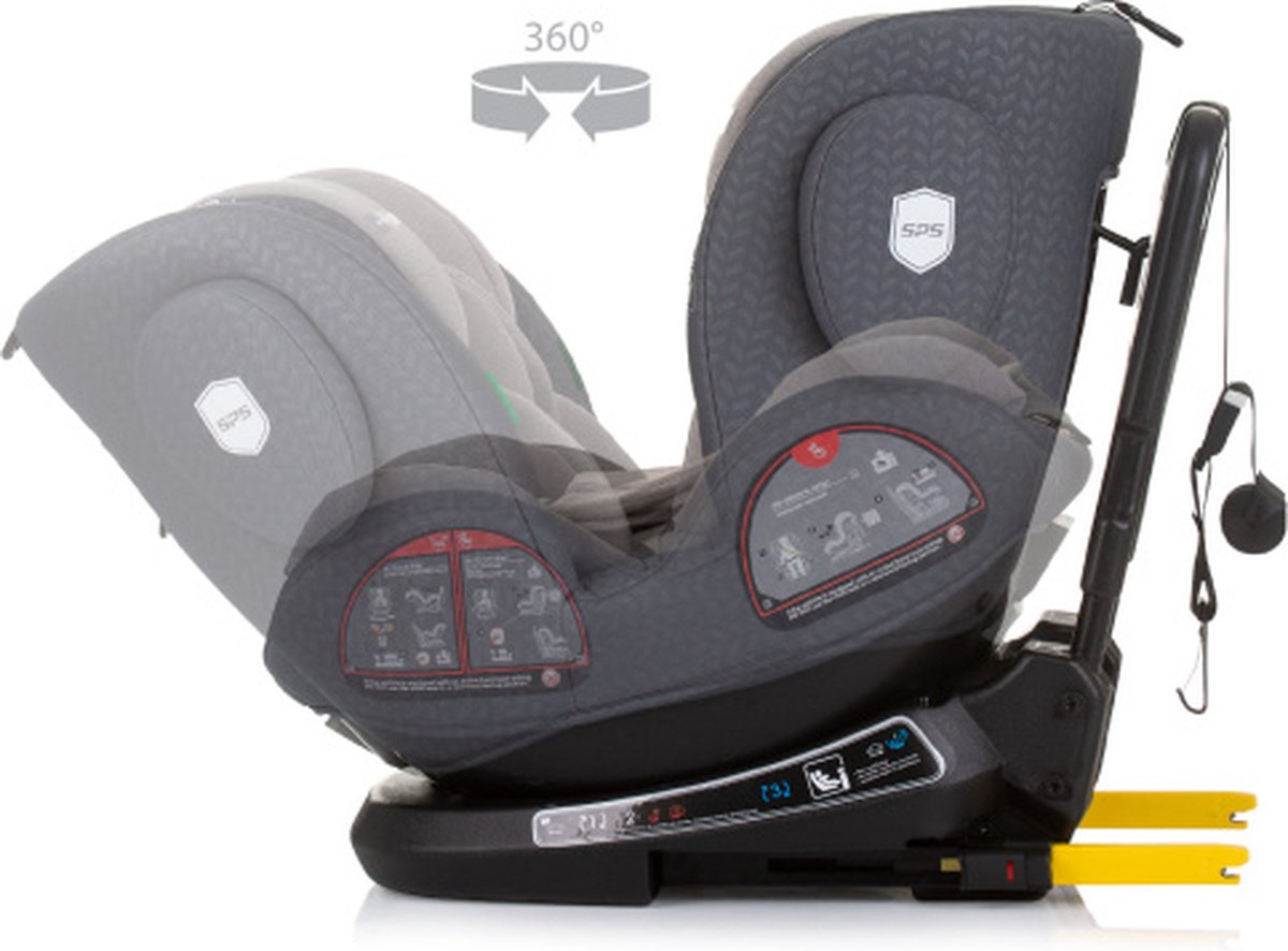 Chipolino Peak Autostoel i-Size Isofix 360° Granite Grijs