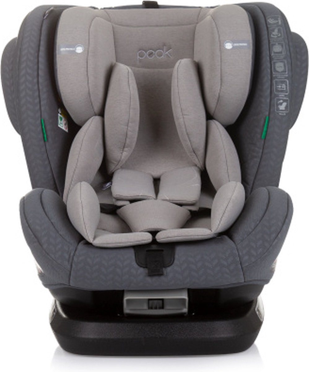 Chipolino Peak Autostoel i-Size Isofix 360° Granite Grijs