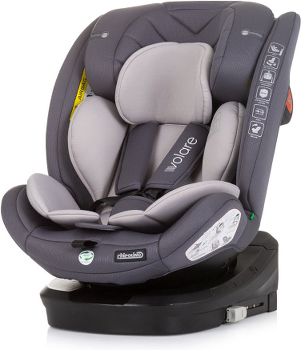 Chipolino Volare Autostoel i-Size Groep 0+-3 Granite Grijs