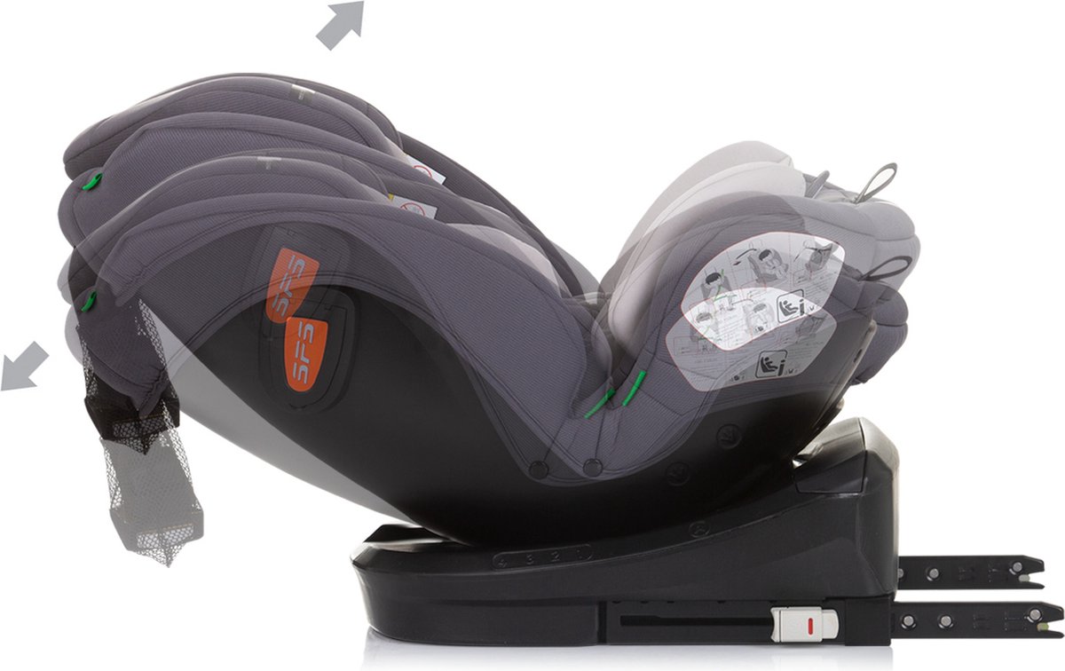 Chipolino Volare Autostoel i-Size Groep 0+-3 Granite Grijs