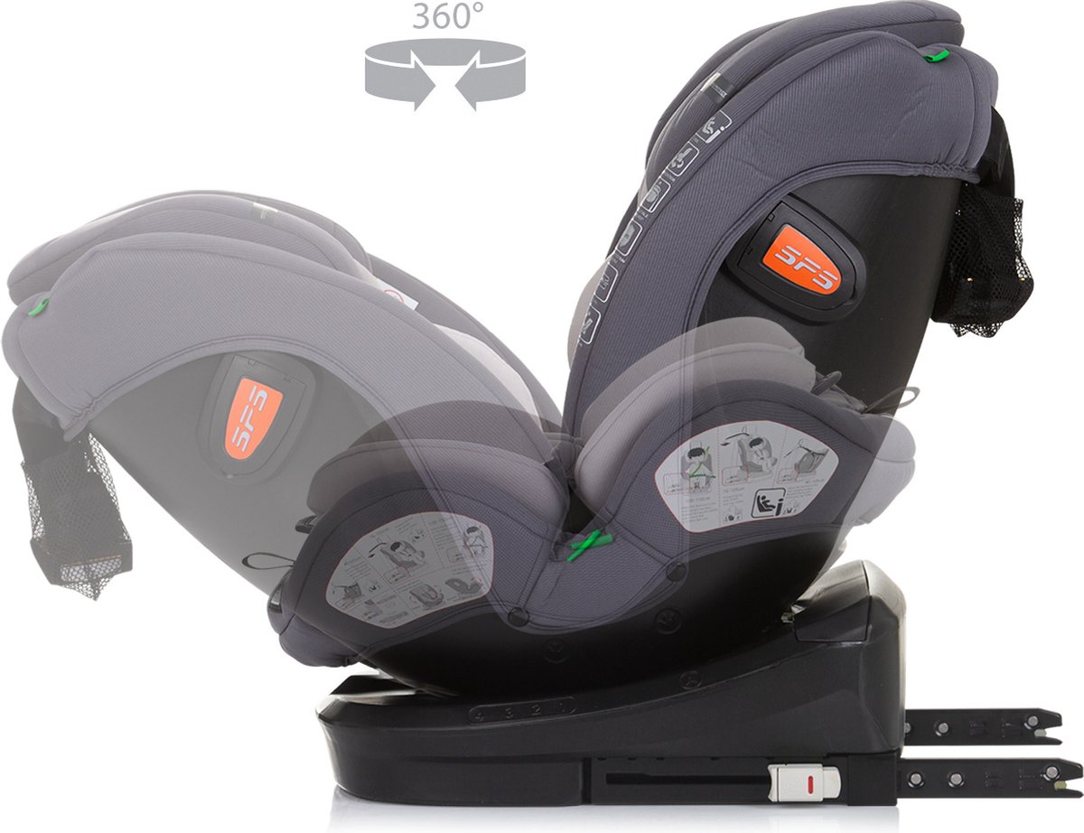 Chipolino Volare Autostoel i-Size Groep 0+-3 Granite Grijs