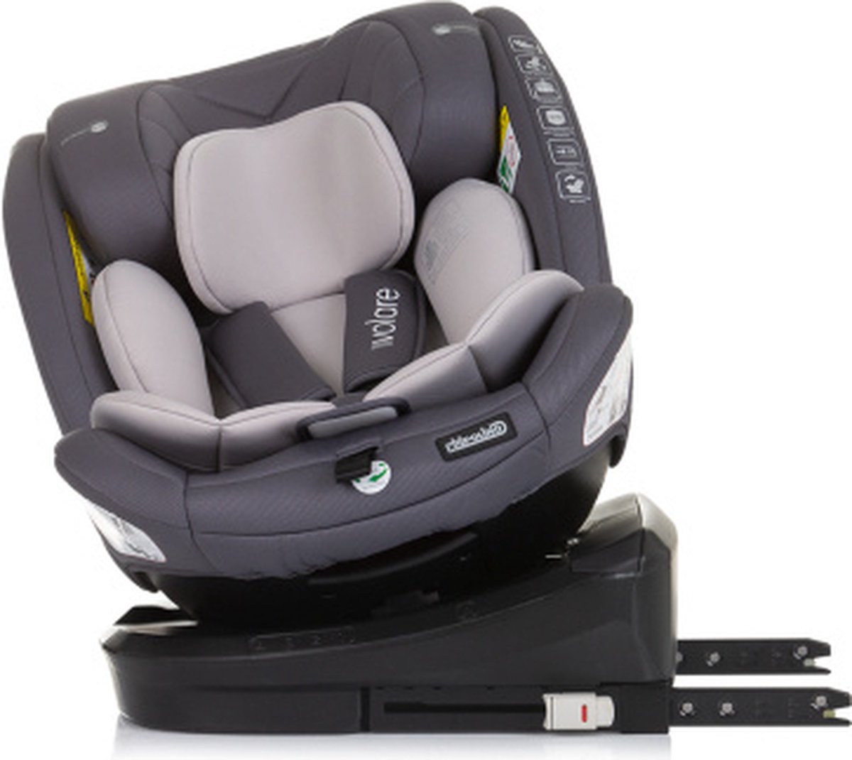 Chipolino Volare Autostoel i-Size Groep 0+-3 Granite Grijs