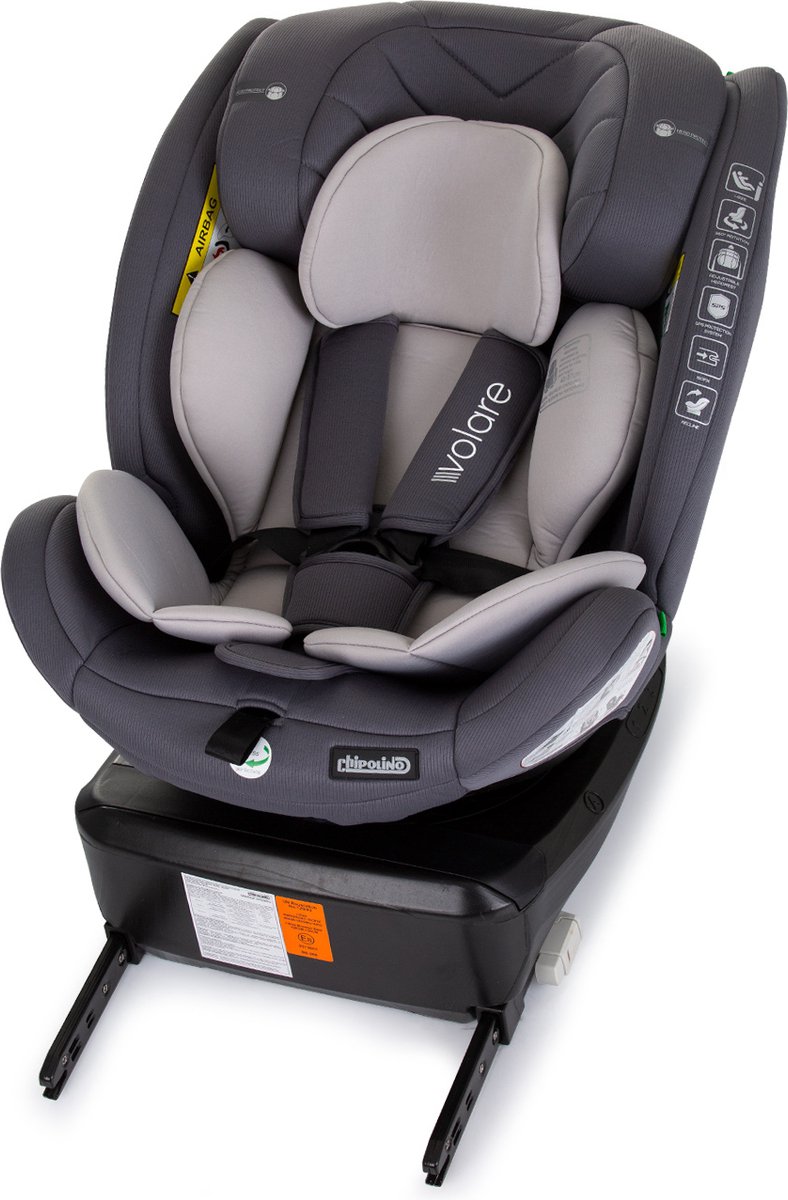 Chipolino Volare Autostoel i-Size Groep 0+-3 Granite Grijs
