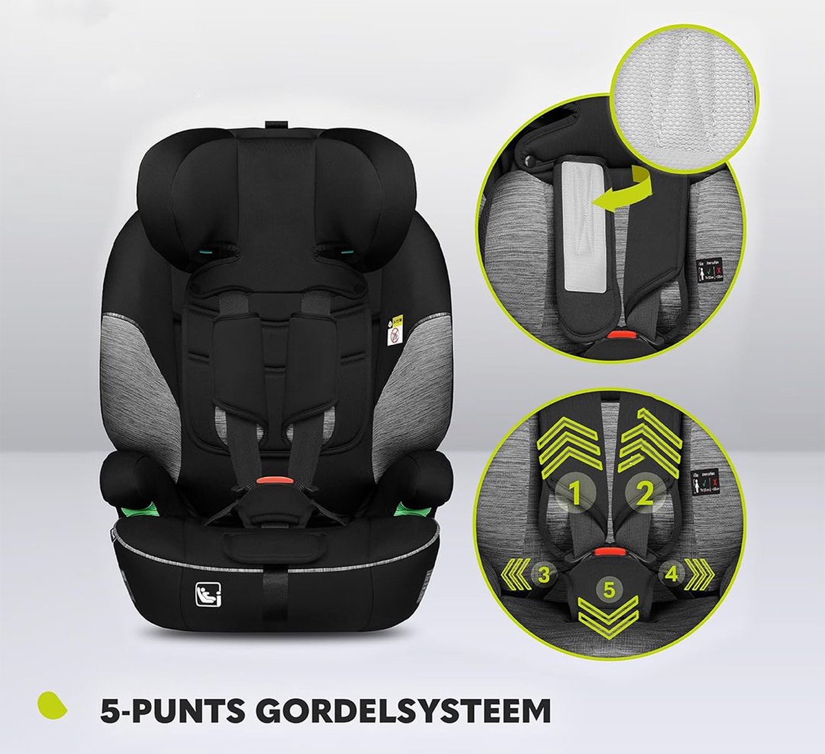 DailySupplies Kinderstoel Auto Zwart-Grijs