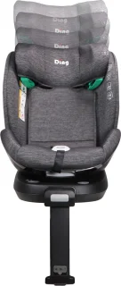 Ding Fynn Autostoel 360° Isofix Grijs i-Size