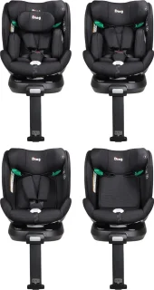 Ding Fynn Isofix Autostoel 360° Zwart i-Size 0-12 Jaar