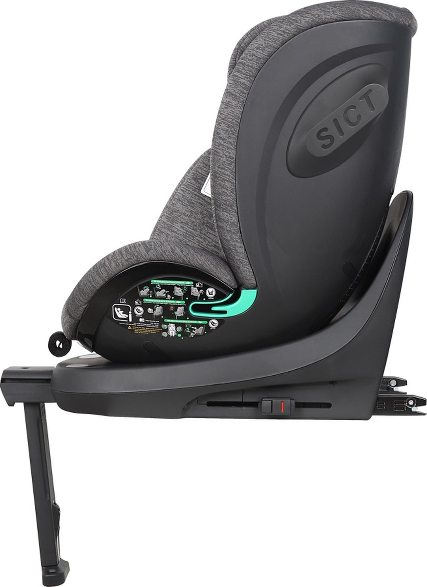 Ding Fynn Isofix Autostoel 360° Zwart i-Size 0-12 Jaar