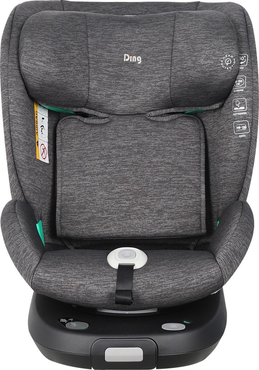 Ding Fynn Isofix Autostoel 360° Zwart i-Size 0-12 Jaar