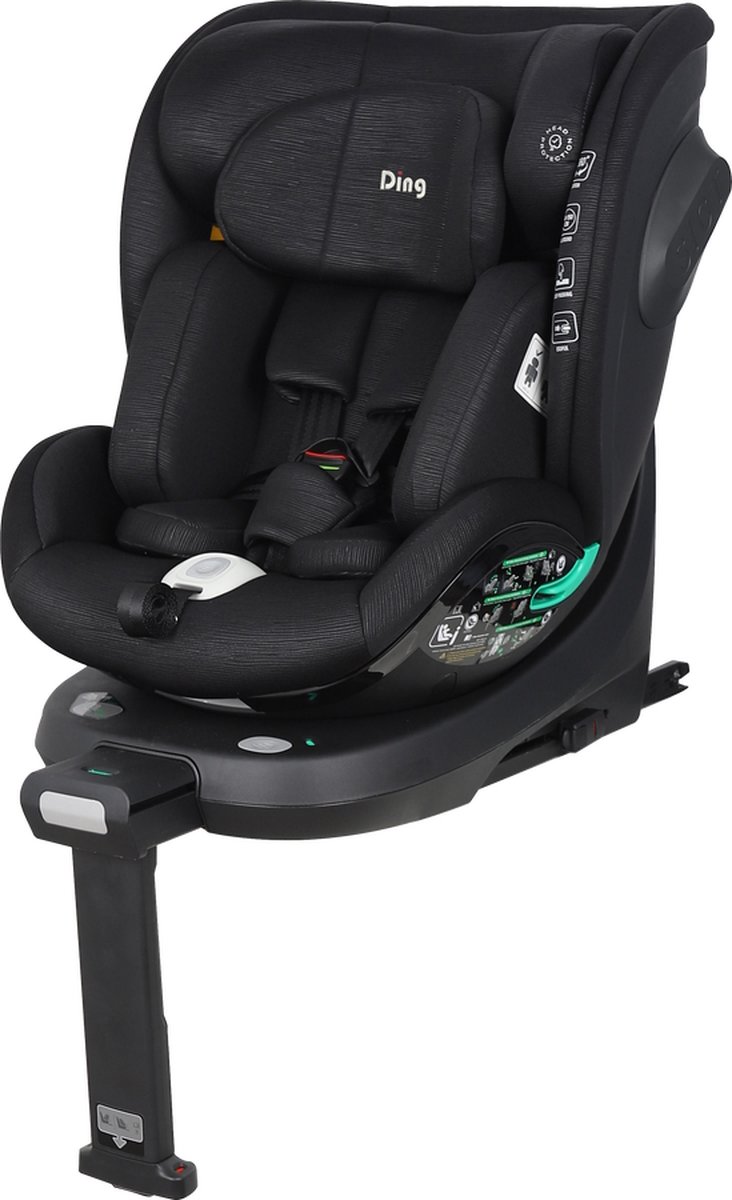 Ding Fynn Isofix Autostoel 360° Zwart i-Size 0-12 Jaar