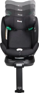 Ding Fynn Isofix Autostoel 360° Zwart i-Size 0-12 Jaar