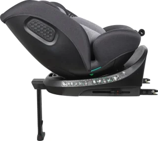 Ding Kai Autostoel Grijs 360° Draaibaar Isofix i-Size 0-12 Jaar