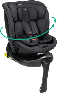 Draaibare autostoel 360 graden rotatie - 40-150 cm - Zwart
