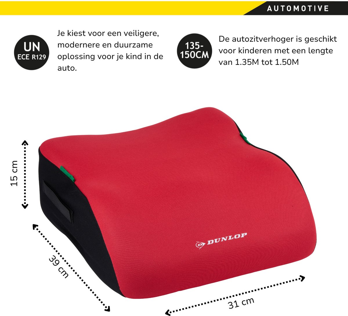 Dunlop Kinderstoelverhoger Rood kunststof
