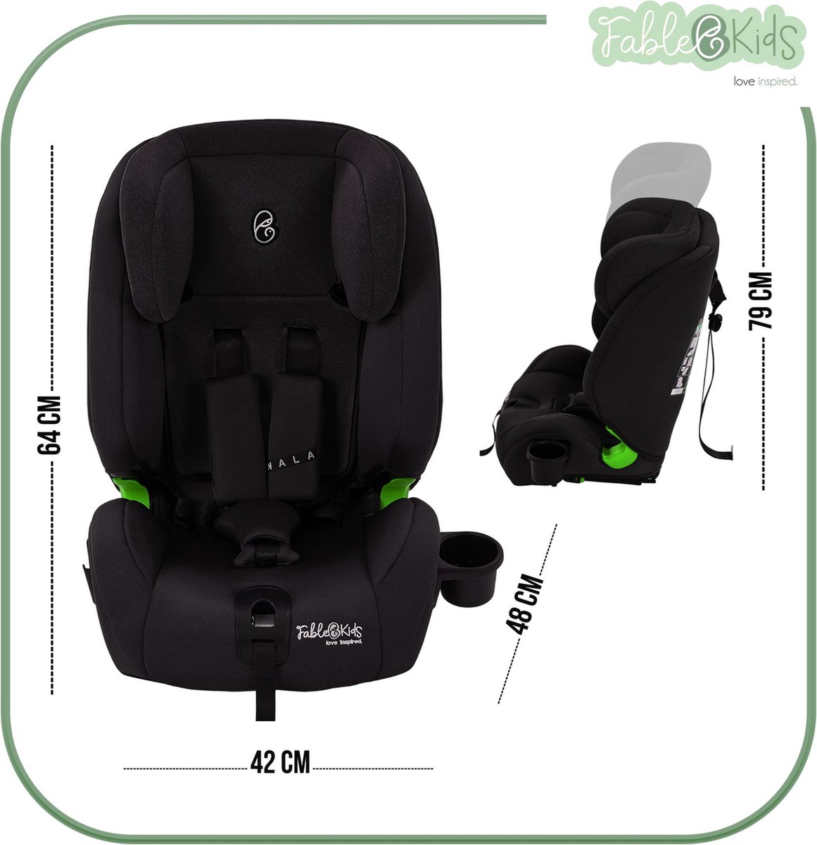 FableKids Autostoeltje Nala i-Size Isofix 76-150 cm