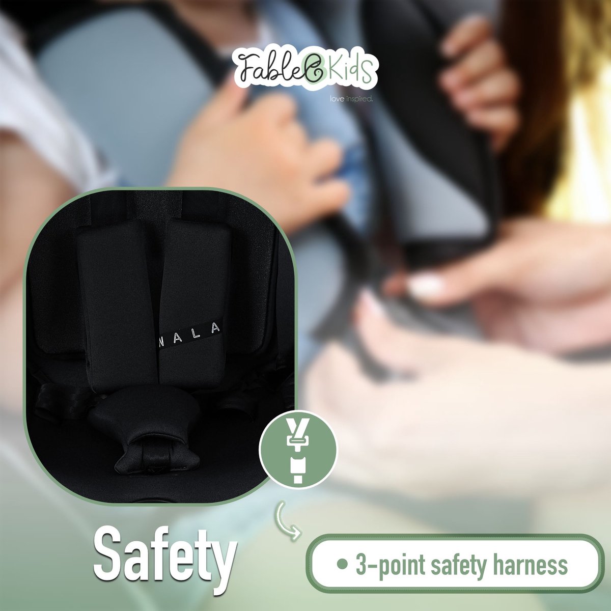 FableKids Autostoeltje Nala i-Size Isofix 76-150 cm