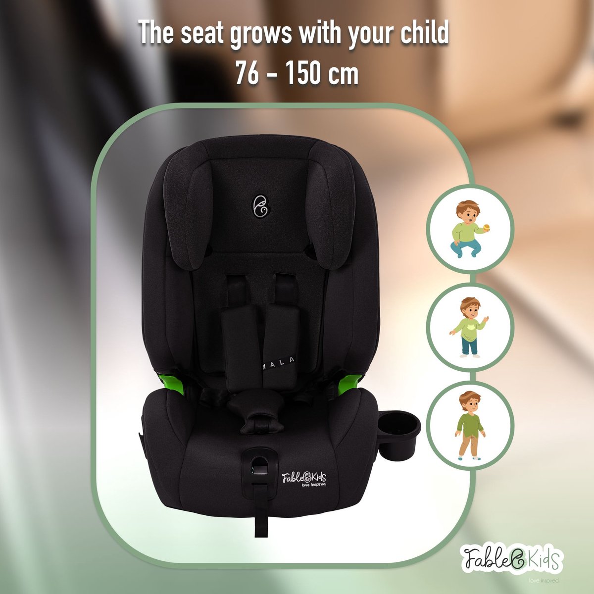 FableKids Autostoeltje Nala i-Size Isofix 76-150 cm