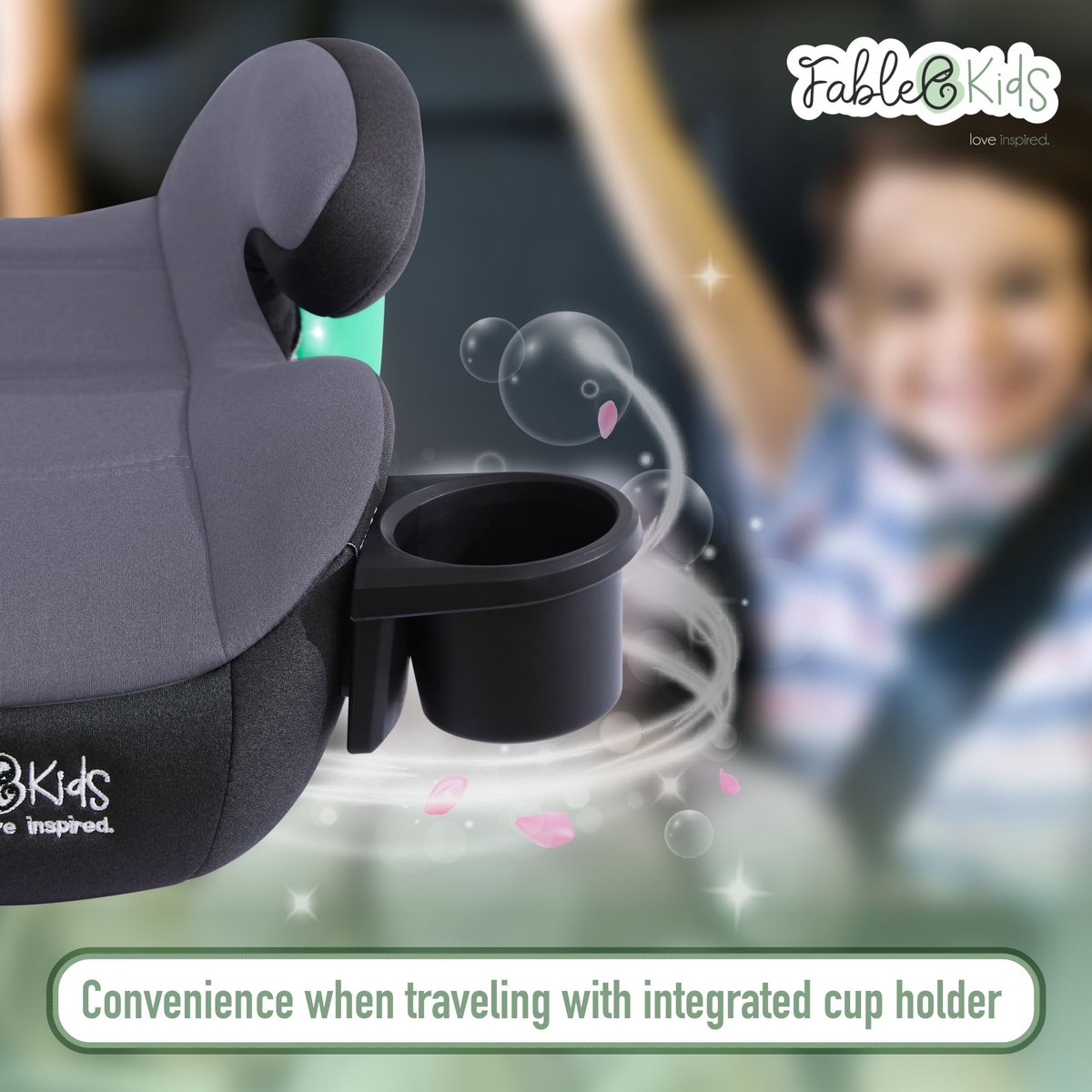 FableKids Isofix Zitverhoger Kinderstoel Grijs