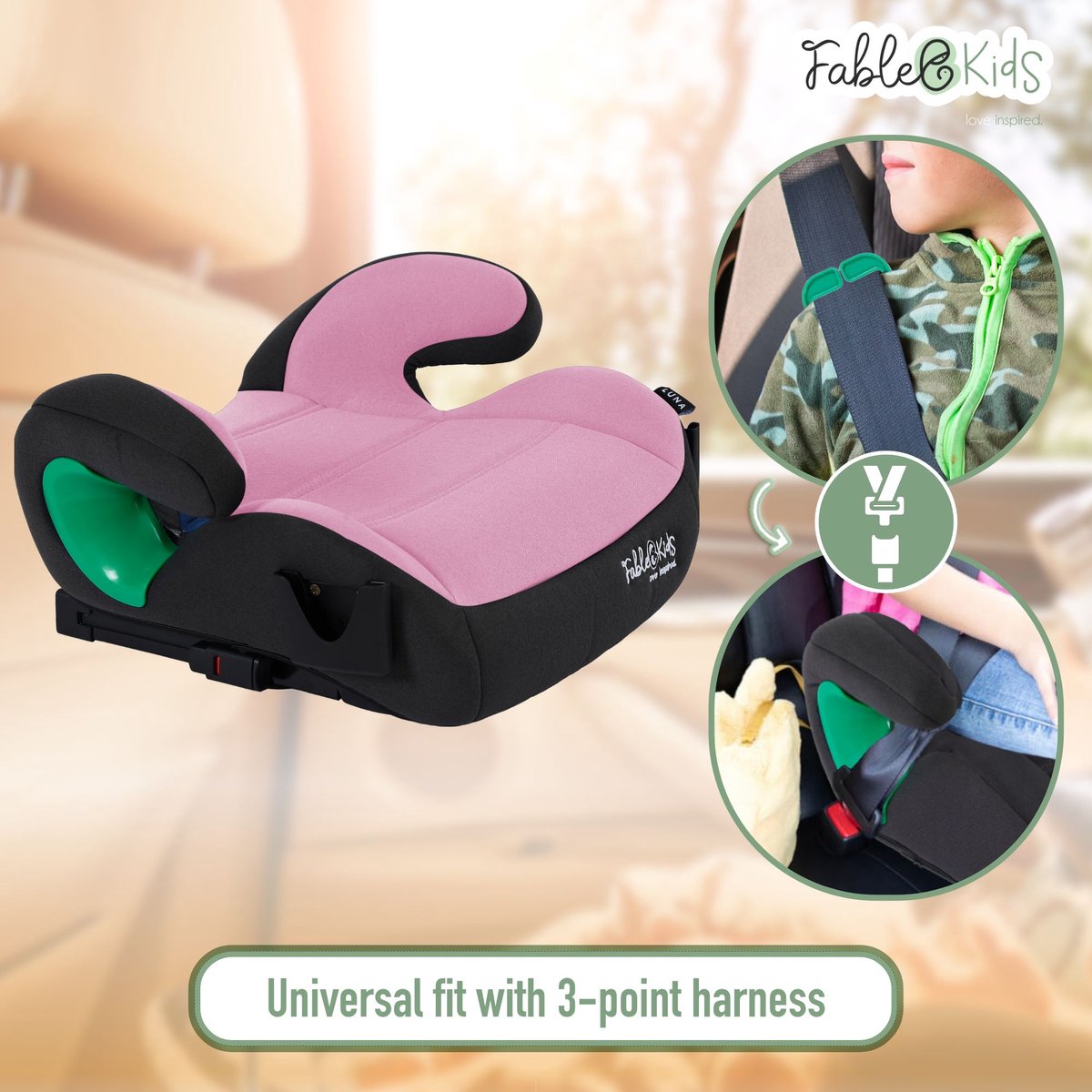 FableKids kinderautostoel 125-150 cm stoelverhoger ECE R129/03