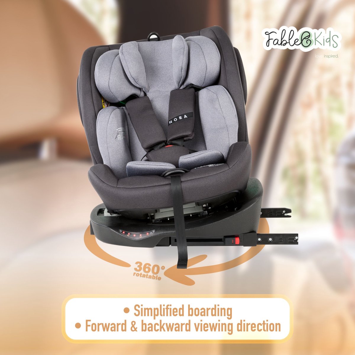 Fablekids Kinderautostoel 360° Isofix 40-150 cm