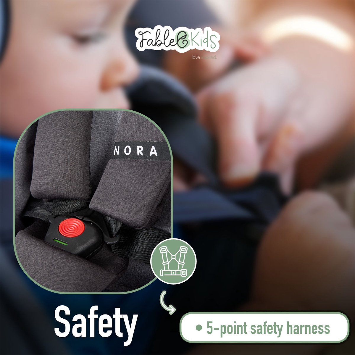 Fablekids Kinderautostoel 360° Isofix 40-150 cm