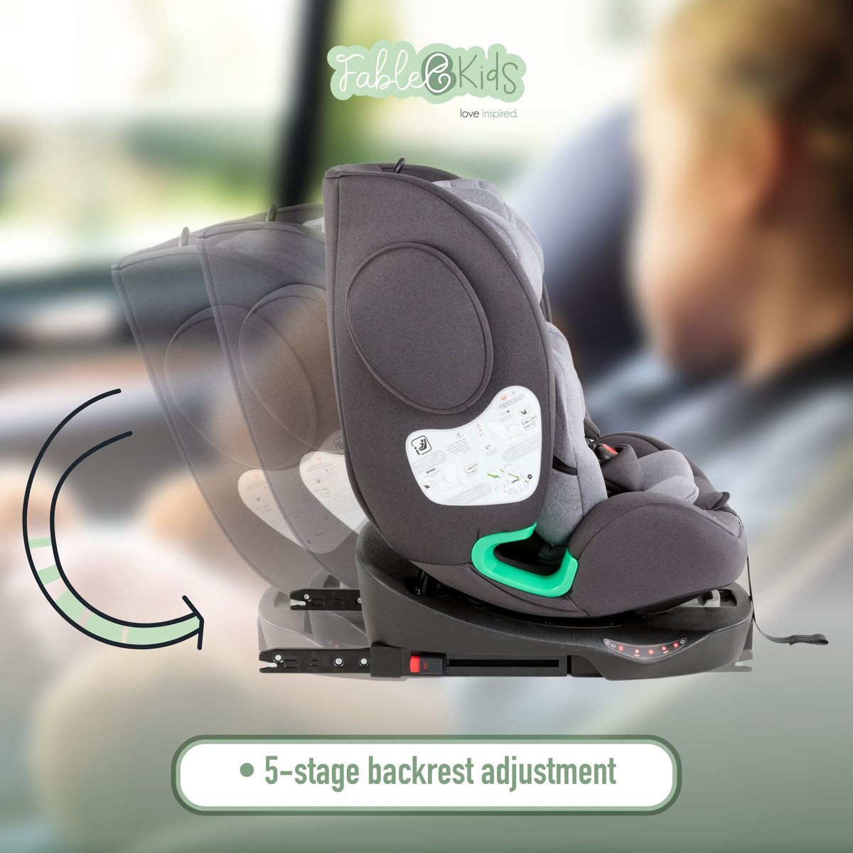 Fablekids Kinderautostoel 360° Isofix 40-150 cm