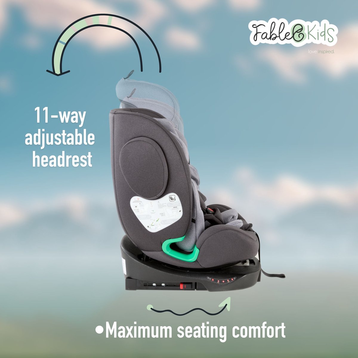 Fablekids Kinderautostoel 360° Isofix 40-150 cm