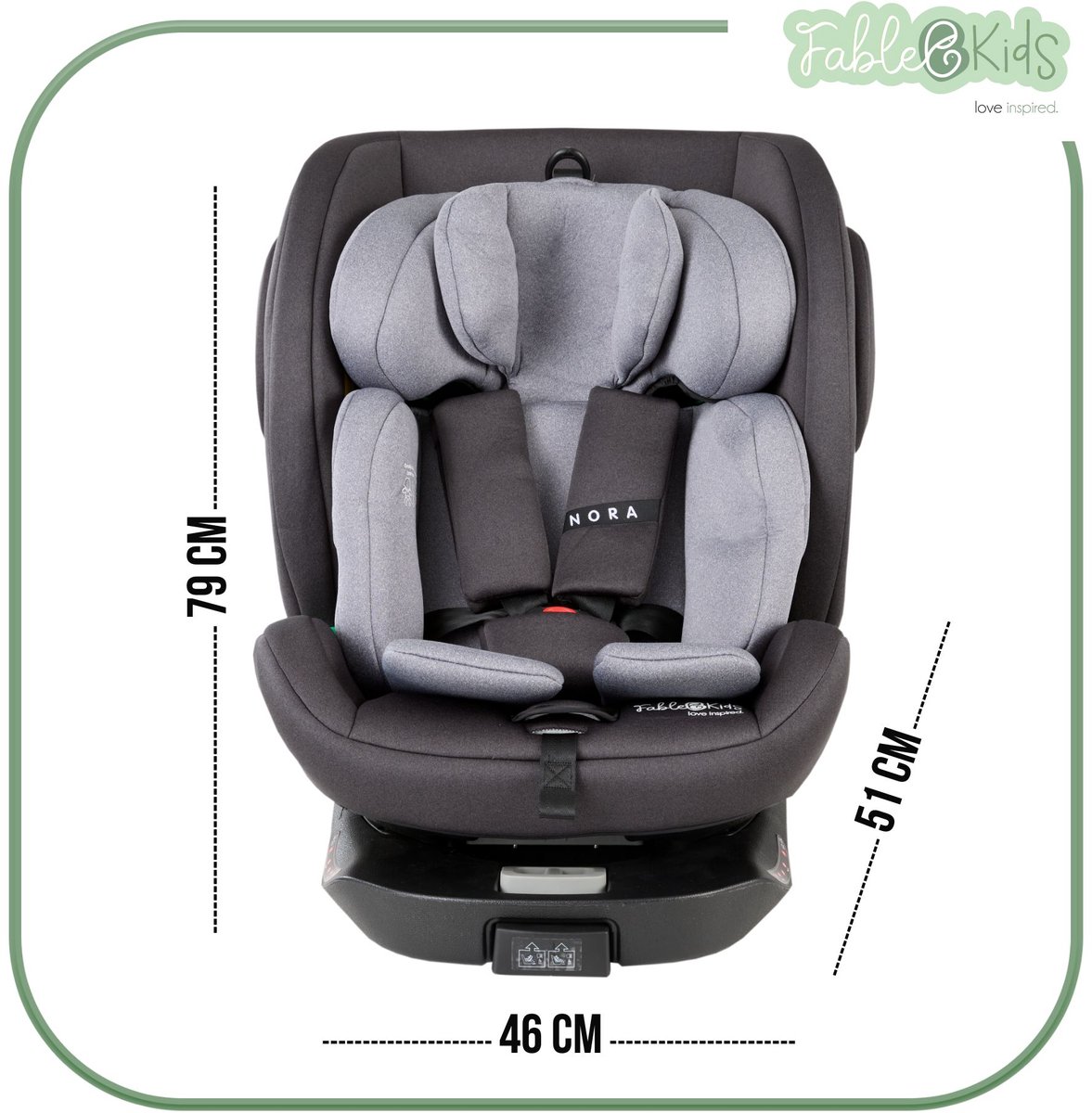 Fablekids Kinderautostoel 360° Isofix 40-150 cm