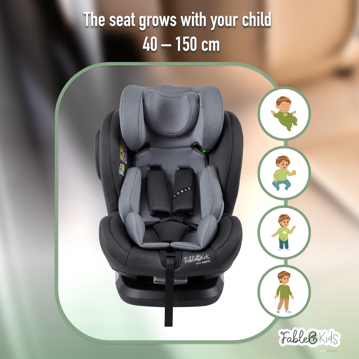 Fablekids NOBLE 360° Isofix Autostoeltje 40-150 cm