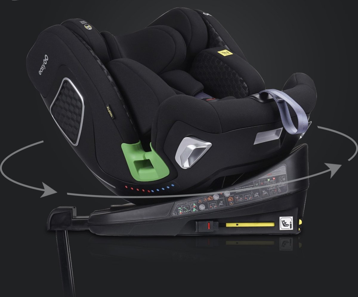 De I-size Autostoel 360° Draaibaar Steunpoot in één oogopslag