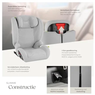 Isofix Kinderautostoel - Lichtgrijs