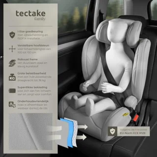 Isofix Kinderautostoel - Lichtgrijs