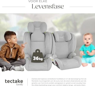 Isofix Kinderautostoel - Lichtgrijs