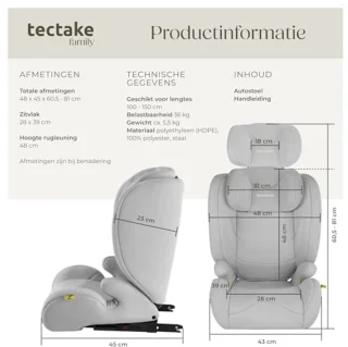 Isofix Kinderautostoel - Lichtgrijs