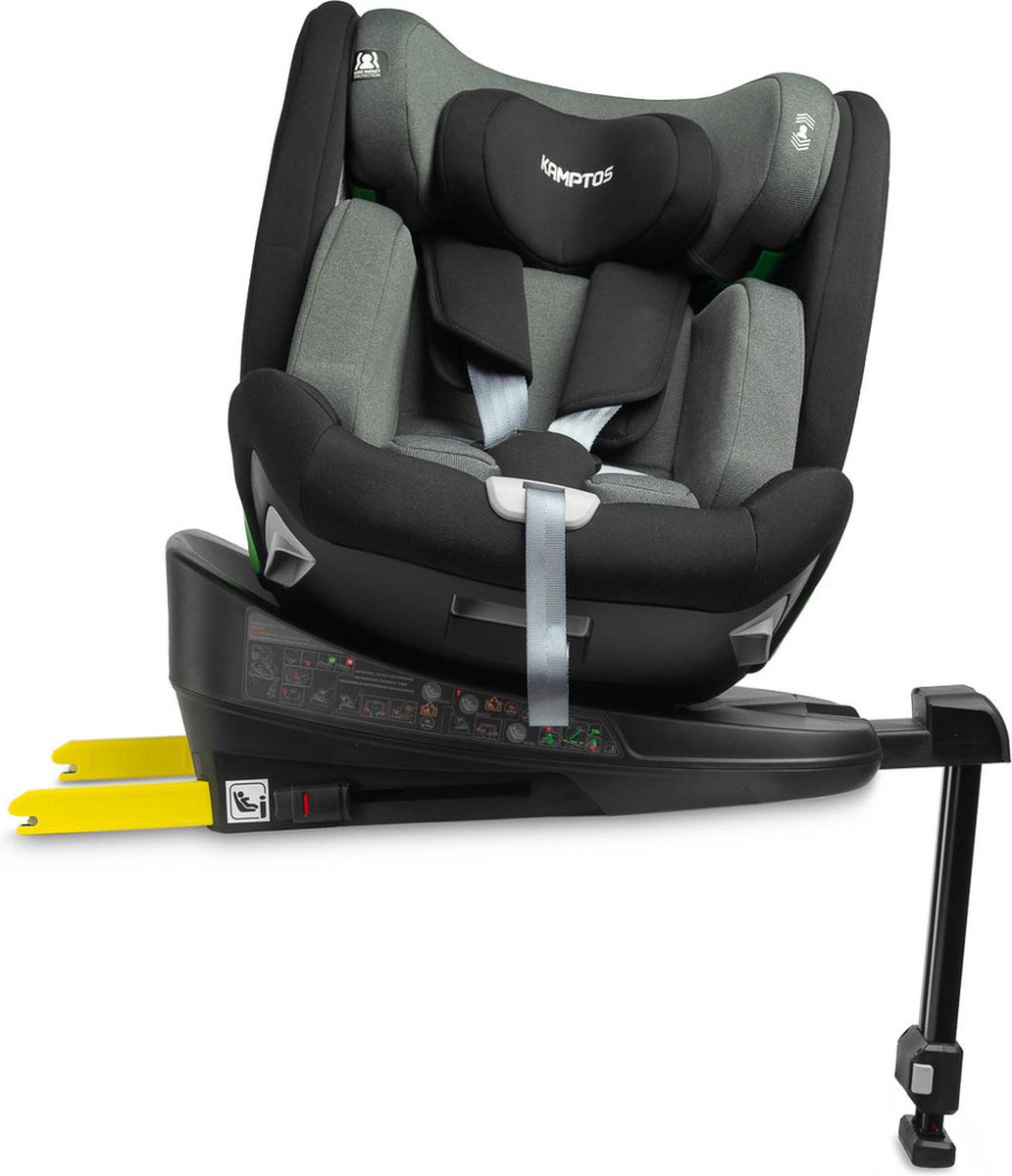 KAMPTOS Autostoel I-Size 360° Grijs (40-150 cm)