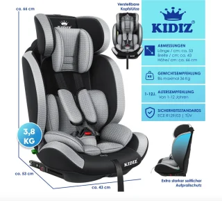 KIDIZ Autostoel Driehoek Premium 9-36 kg