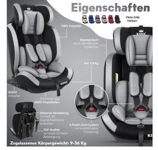 KIDIZ Autostoel Driehoek Premium 9-36 kg