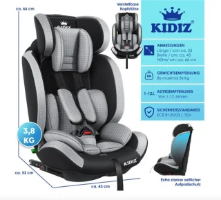 KIDIZ Autostoel Driehoek Premium 9-36 kg