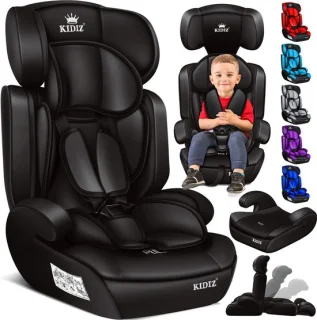 KIDIZ® Autostoeltje Groep 1-3 9-36 kg Zwart