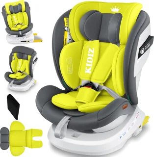 KIDIZ Babyautostoeltje Isofix 360° Draaibaar Grijs 0-36kg Groep 0/1/2/3
