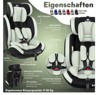KIDIZ Driehoek Premium Autostoeltje 9-36 kg