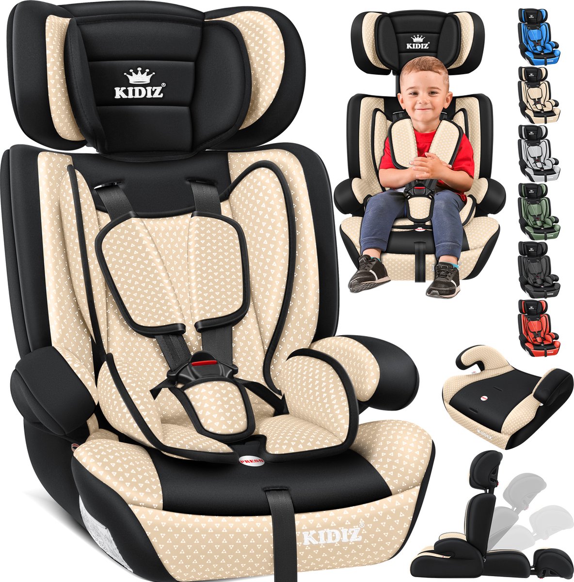KIDIZ Kinderautostoeltje Kuip Beige 9-36 kg Gr.1/2/3